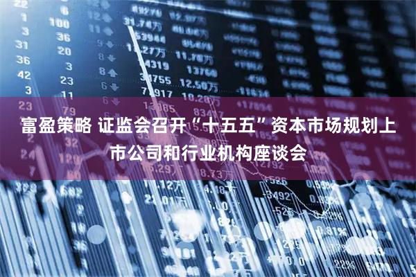 富盈策略 证监会召开“十五五”资本市场规划上市公司和行业机构座谈会